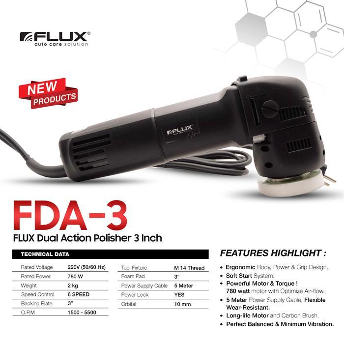 TERBARU MESIN POLES DUAL ACTION - MESIN DA FLUX 3 INCH TERBAIK DIKELASNYA 
