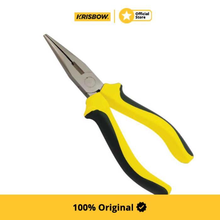 terbaru Krisbow Long Nose Plier Tang Cucut 20 Cm