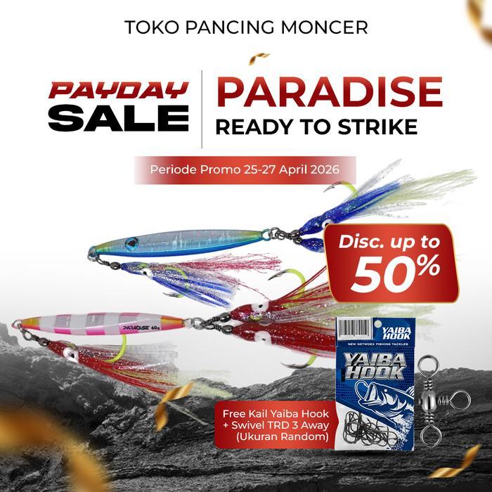 Paradise Ready To Strike Metal Jig Cumi Premium Fish Lure GID 60-120gr - Jigging Laut Glow In The