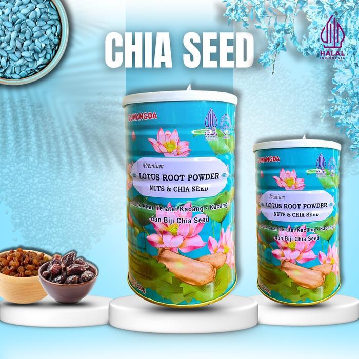 "New" Oufen Lotus Root Powder Chia SEED NUTS Bubur akar teratai Almond Kurma Merah Bubuk Minuman