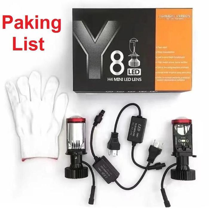 Projie Y6D Y7D Y8D H4 Import Super Terang Lampu LED Mobil Motor Lampu led mobil motor Y7D H4 mini