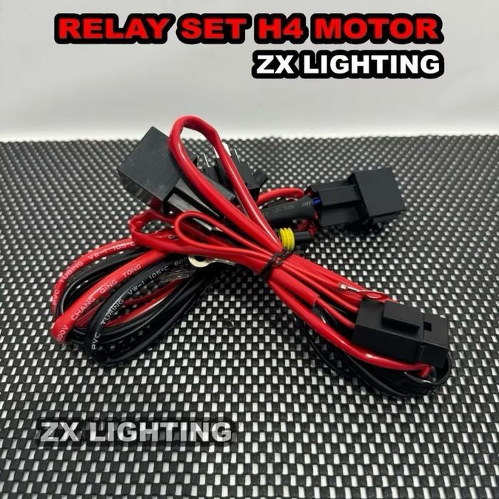 ORIGINAL KABEL RELAY BILED DAN RELAY HID / LAMPU MOTOR KABEL SET HID MOTOR H4 KABEL MERAH KABEL HID