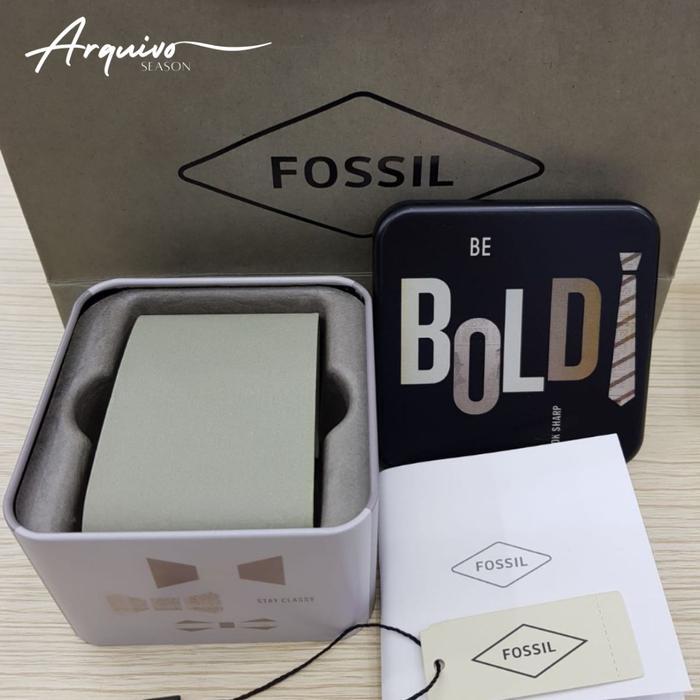 Jam Tangan Wanita Fossil Georgia Strap Kulit Casual Original ES3077