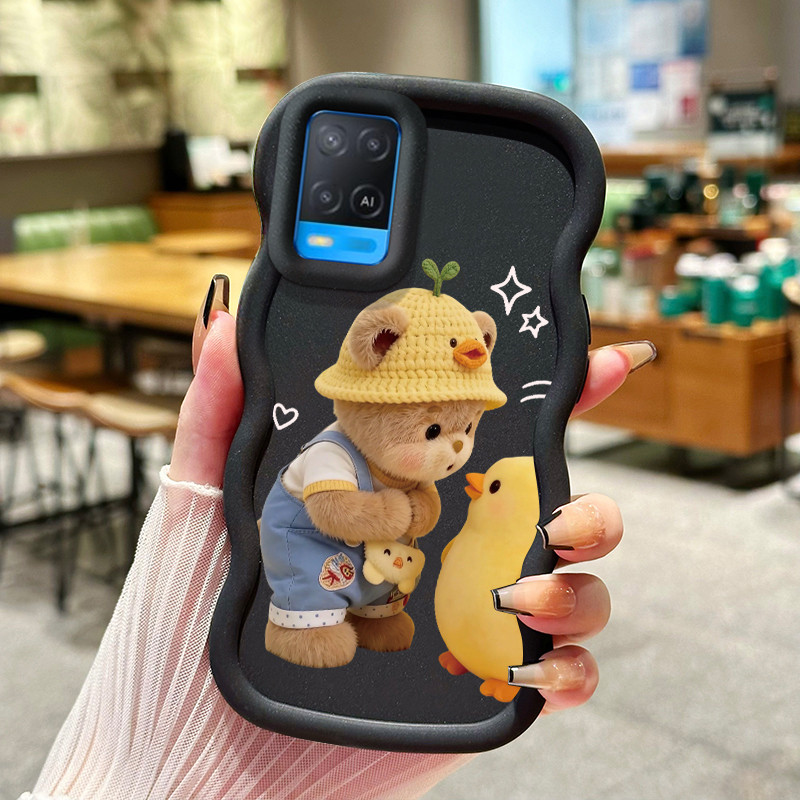 Casing Untuk OPPO A54 Case Casing pola Beruang kecil dan bebek Kasing HP ceruk Kesing mewah Cesing t