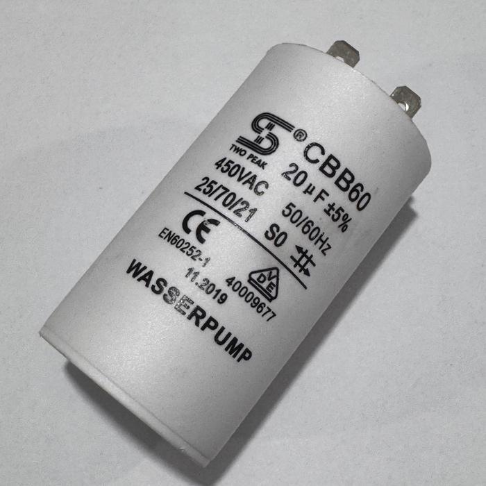 Sparepart Kapasitor Pompa Booster Wasser PB 318 EA PW 225 EA 20uf 450V socket ORIGINAL