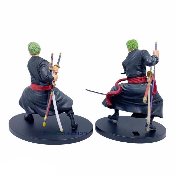 Action Figure One Piece Roronoa Zoro Wt100 Ver. Dfx The Grandline Men Mainan Topper Cake Pajangan