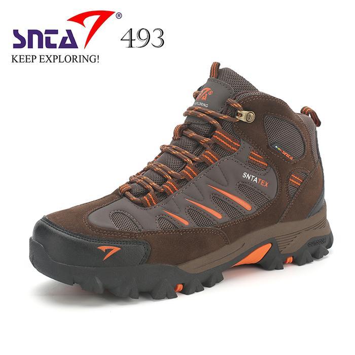 Eiger Aoki Adventure Sepatu Gunung Pria 493 Brown Orange Boots Hiking / Trekking / Outdoor