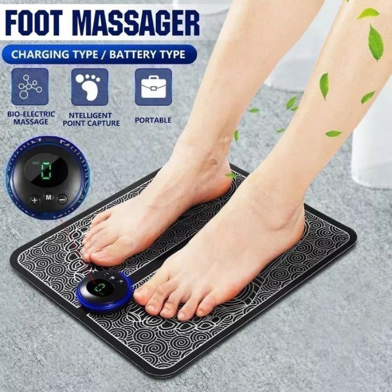 Alat Pijat Kaki Electric EMS Foot Massage Mat Alat Pijat Refleksi Kaki Elektrik Akupuntur Kaki Menin