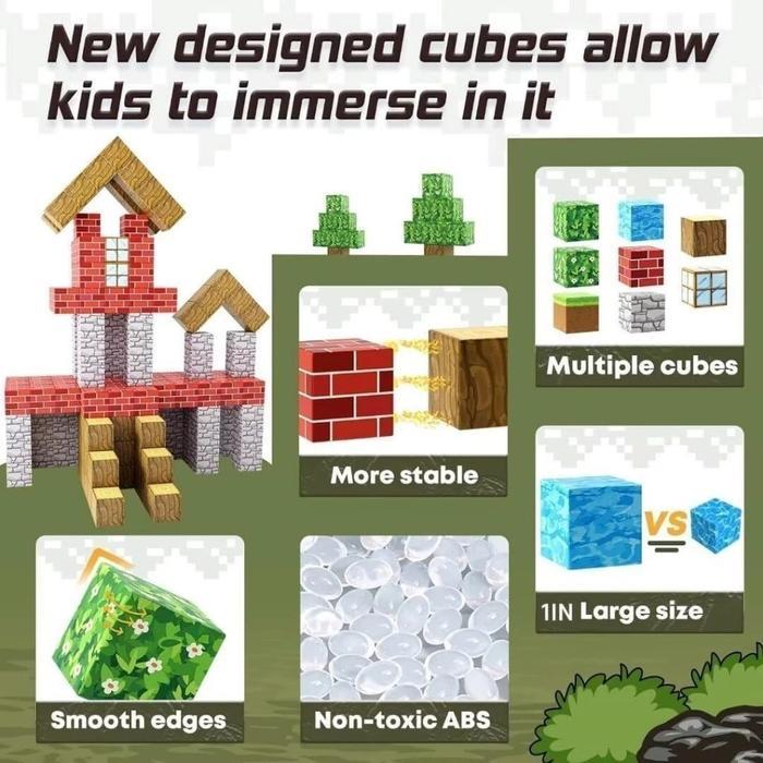 Magnetic Building Blocks DIY Variety Magnet Cube Building Block Toys Educational Toys