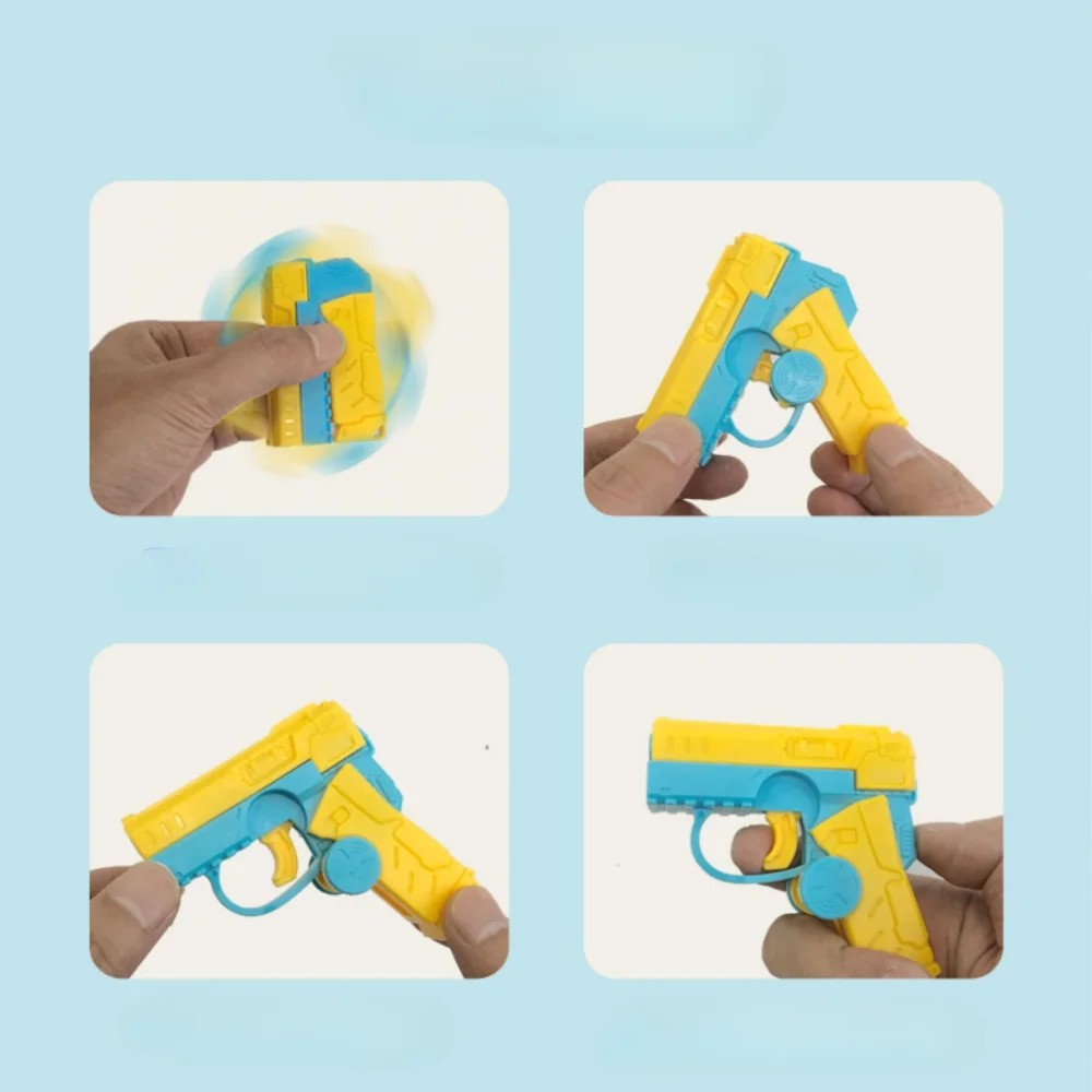 New Arrival Fidget Spinner Gun Transforming Automatic Rebound Mini Gun Toy Office Fidget Toys