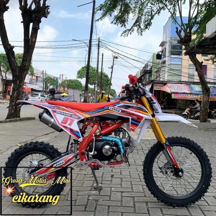 MOTOR MINI TRAIL 125CC LENKA 31L RING 17/14 MESIN 4TAK - Merah