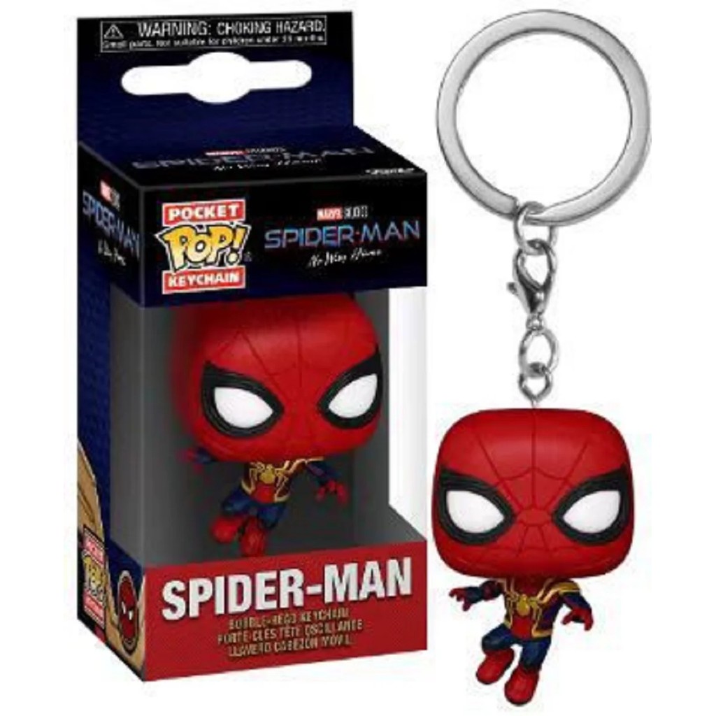New SPIDER MAN Pocket Keychain Iron Spider Key Rings Peter Parker Key Pendant Toys Figure Keyrings