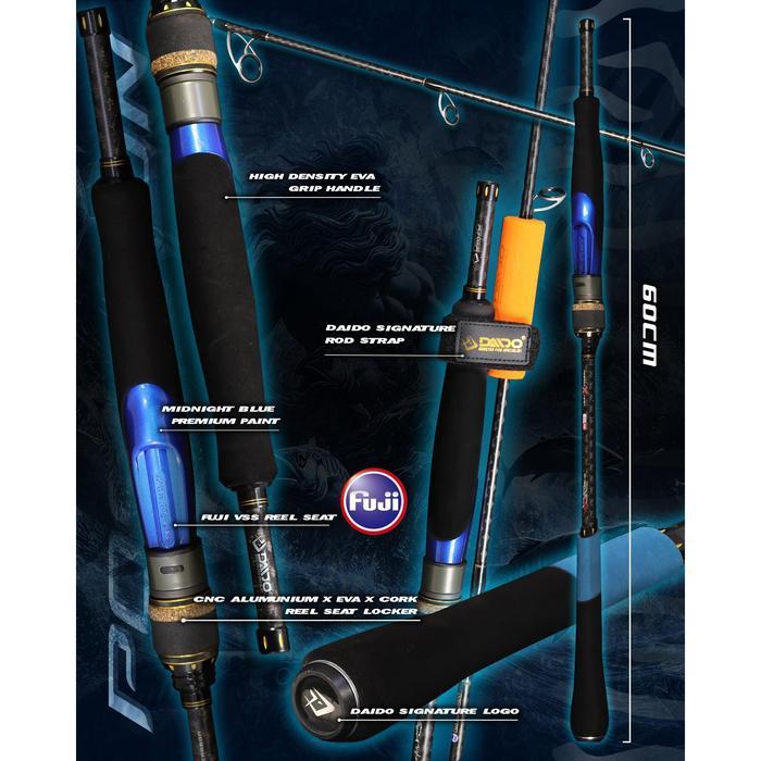 Joran Pancing Daido Poseidon Pro Series Mackarel Hunter Carbon Solid