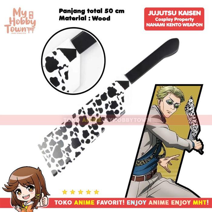 Replika Senjata Jujutsu Kaisen Golok Kayu Nanami Kento Cosplay