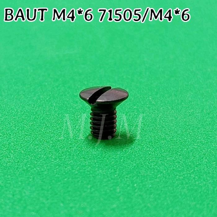 Baut Min Hitam M4x6 / Baut Tataban Jahit Obras M.J.M-71505 / M4*6