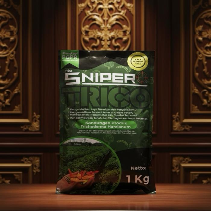 BIGSALE TRICOSNIPER 1KG TRICHODERMA HARZIANUM + PGPR (PENGENDALI LAYU FUSARIUM, BUSUK BATANG DAN