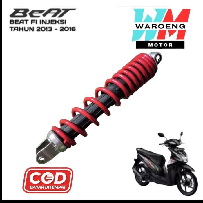 Waroeng Motor Beat FI Injeksi Tahun 2013-2016 Shock Absorber Merah CED Bayar Ditempat