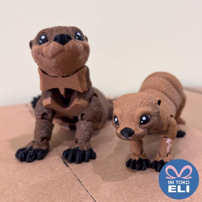 Otter Bergerak Figur Koleksi & Dekorasi Lucu Toy Mainan