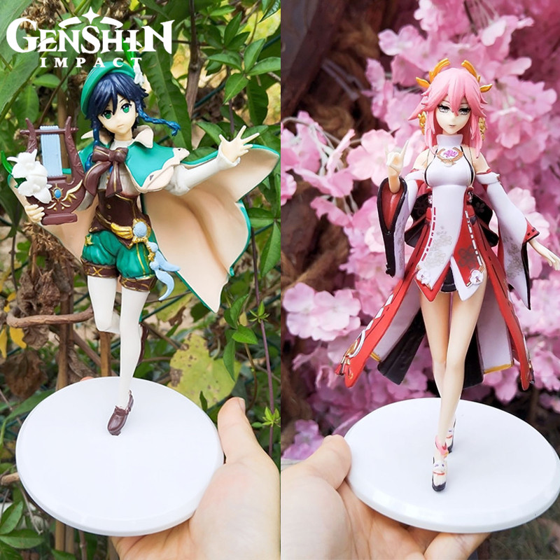 Genshin Impact Anime Figures Paimon Barbatos Yae Miko Xiao Sexy Beauty Girl Action Figures