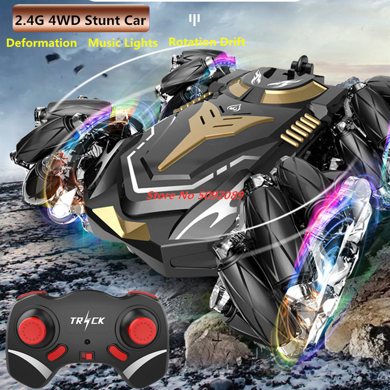 Double Slide RC Stunt Deformation Car 4WD Drift Stunt Vehicle