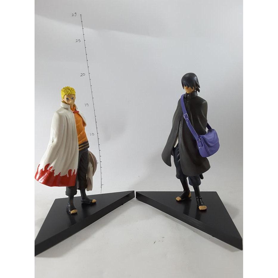 Figure Set 2PCS Naruto Hokage Sasuke NEW w/Stand No Box Loose