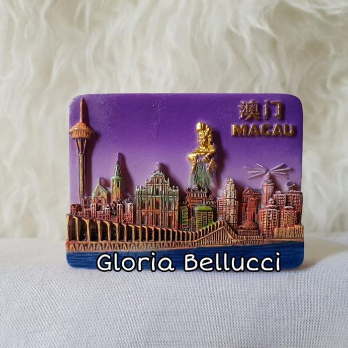 Hot Sale Souvenir Oleh2 Macao Tempelan Magnet Kulkas Macau Negara China Venetian