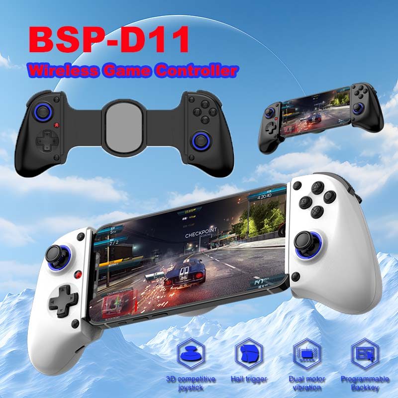 BSP-D11 Wireless Controller Retractable Joystick Gamepad for Nintendo Switch / PS4 / PS3 / Mobile