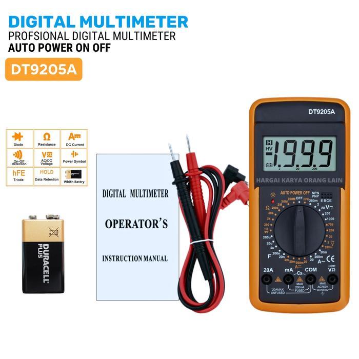 Krisbow - Multimeter Multitester Avometer Voltmeter Digital Free Buzzer Baterai