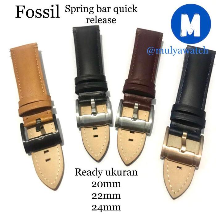 Strap Tali Jam tangan kulit Fossil Kulit Leather Fossil Quick Release