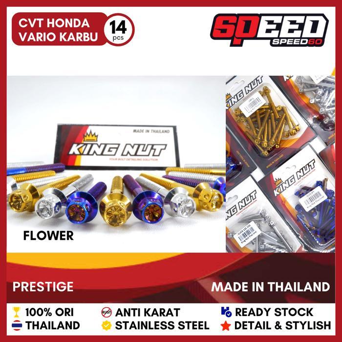New Set Baut Cvt Vario 110 Vario Karbu Probolt Stainless King Nut Thailand