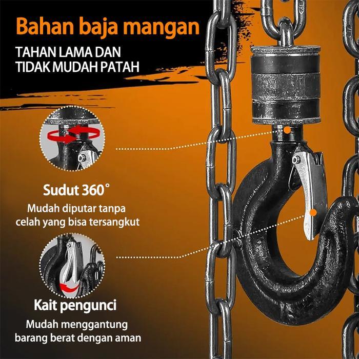 Chain Block Heavy Duty Chain Block 1ton 2ton Katrol Angkat Takel Katrol Kerekkan Manual Takel Chain