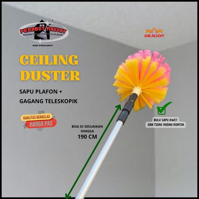 Sapu Plafon / Sapu Sawang Sarang Laba / Sapu Langit bulu Gagang