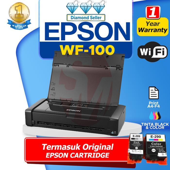 Printer Epson WF100 WiFi Inkjet Printer Portable