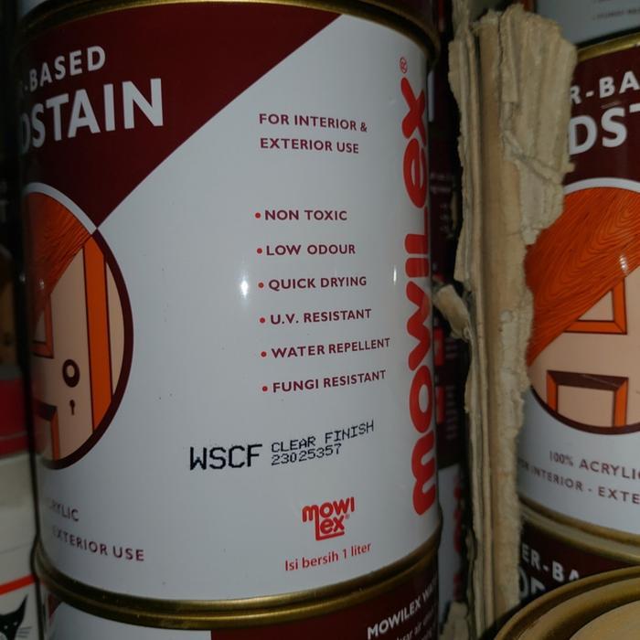 Politur Pelitur Kayu Woodstain Mowilex WSCH Clear Finish 1 Liter