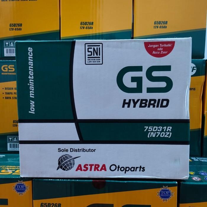 Aki GS Astra Hybrid N70Z / 75D31R untuk mobil ELF, L300, MU-X, Mux, Canter dll