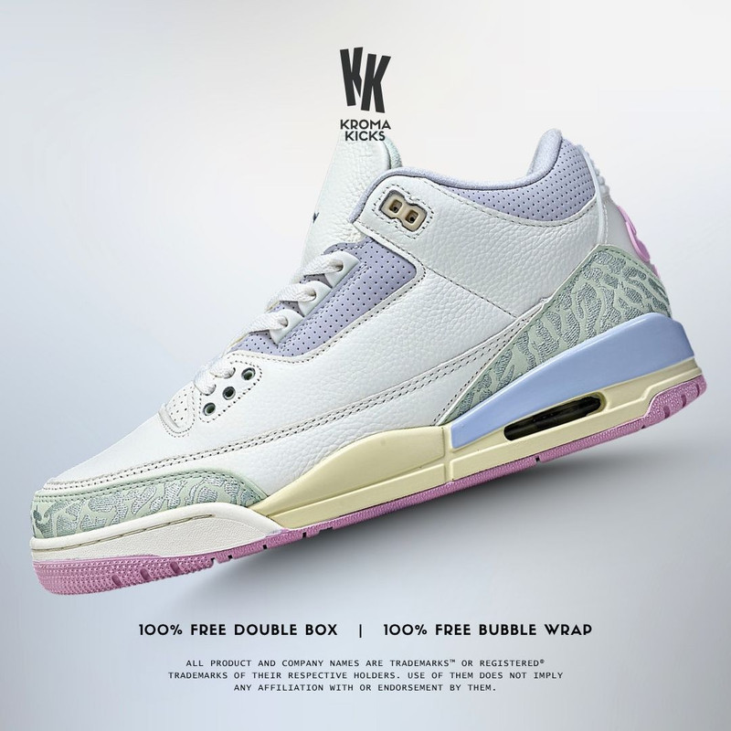 Jordan 3 Retro Sail Jade Aura Sneaker IF4396-100 (Size 36-47.5)