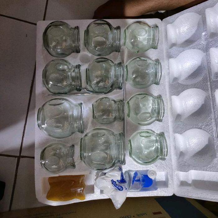 Kop bekam bahan kaca isi 12 Kop Bekam API isi 12