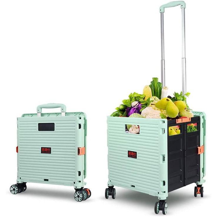 Keranjang lipat Box koper box belanja troley troli Trolley Barang Mobil lipat Kursi Pet Stroller 4
