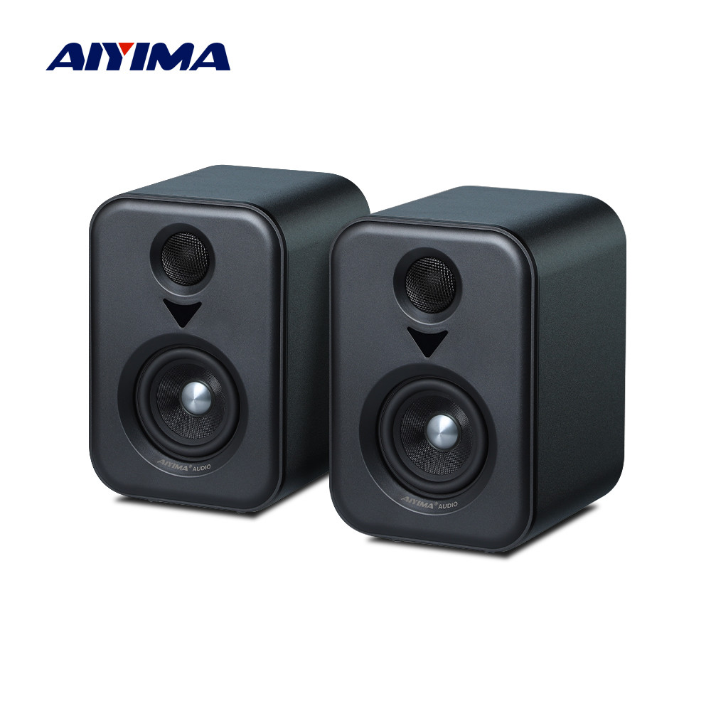 AIYIMA Upgrade S400 Audio Bookshelf Active Speakers Studio Monitor 3 Inch Bluetooth USB DAC HiFi