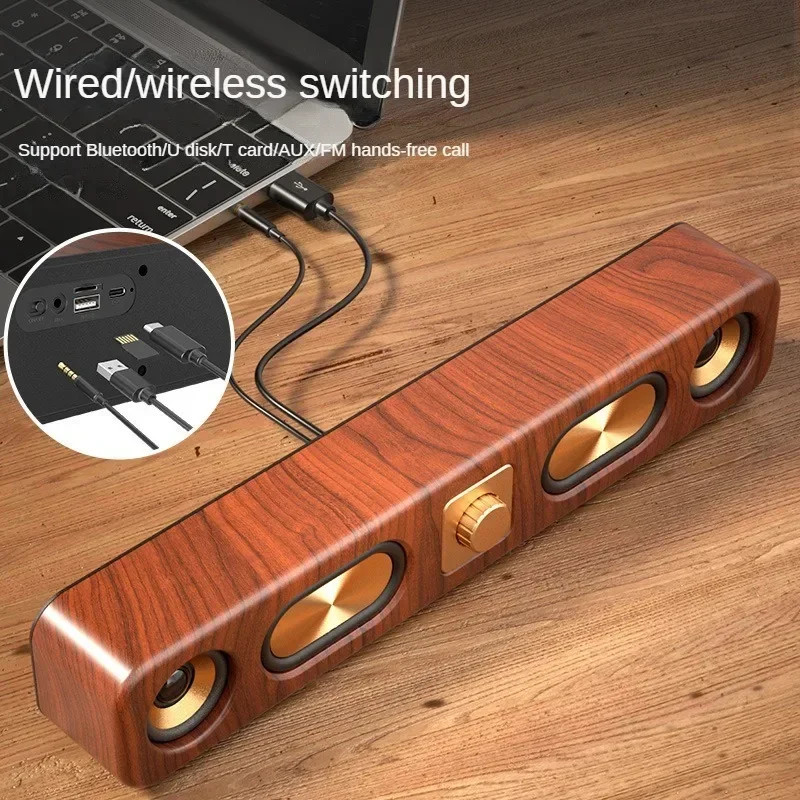 Bluetooth Speaker Portable Outdoor Speakers Aux Connection Usb/tf Read Insert Long Strip Desktop