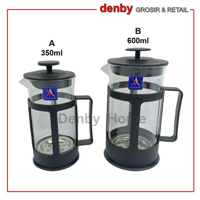 DENBY HOME Kopi Press Coffee Plunger Gold Alat Kopi Kapal Api Seduh Manual
