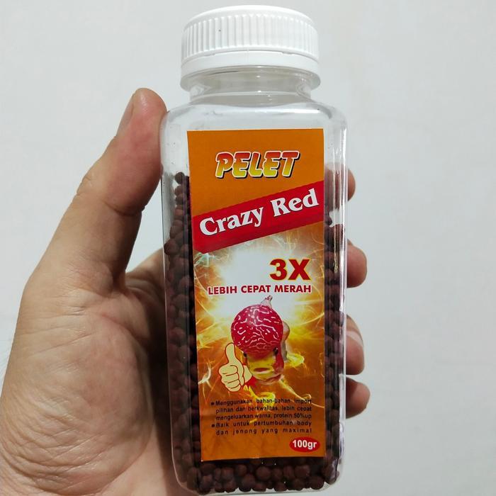 Cppetindo - Pelet Crazy Red 3Mm 100Gr Louhan Kamfa Srd Cencu