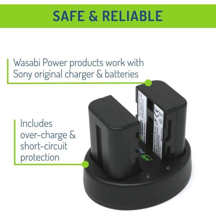 Wasabi Power Battery For Sony Np-Fm500H Npfm500H Np Fm500H Fm 500H Fm500 H Baterai Slt A57 A58 A65
