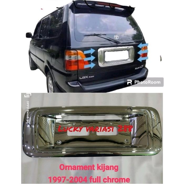 Ornament Plat Nomor List Bagasi Belakang Mobil Kijang New 1997-2004 Lx Lsx Lgx Ornament Kijang