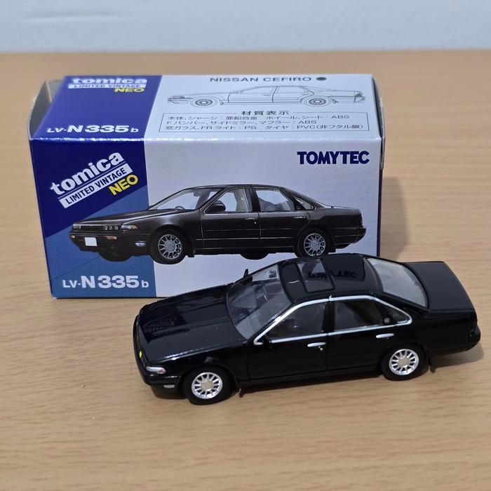 TLV Tomica Limited Vintage Neo Nissan Cefiro Black LV N335b Hobby Koleksi Mobil Mainan Mini Scale