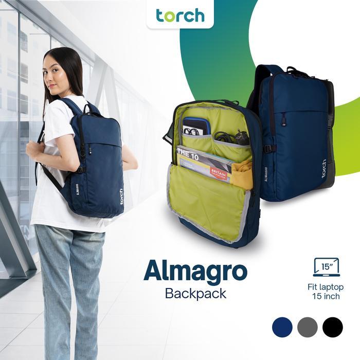 ORIGINAL Backpack Pria Wanita Tas Punggung Ransel Kerja Kuliah - Torch Almagro READY STOCK