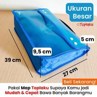 Toplaku Tas Les Dokumen Berkas Map Besar Anti Air Multifungsi Zipper File Plastik Folder Organizer