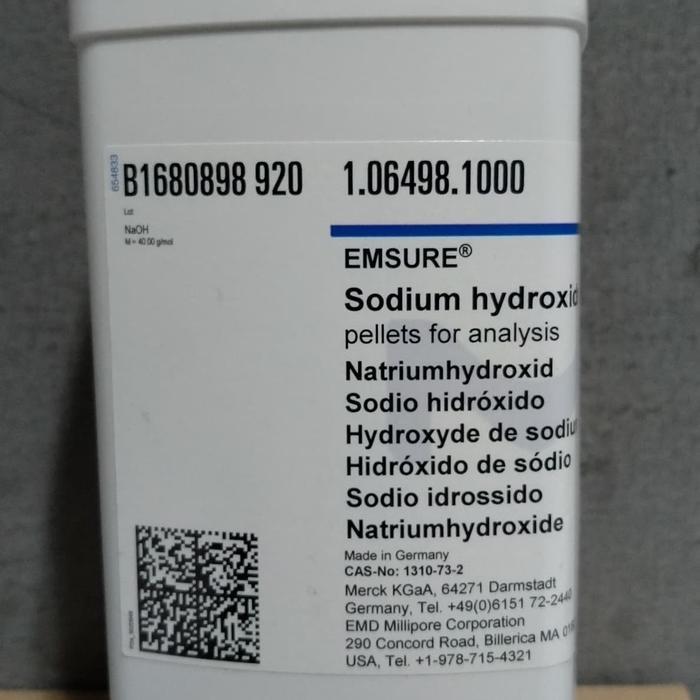 SMart NaOH Merck 106498. Packing 1KG. Sodium Hydroxide Merck. Pellets Premium