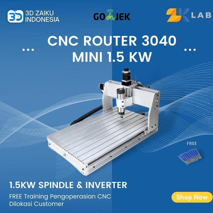 CNC Router 3040 Mini Mesin CNC PCB Milling with 1.5 KW Spindle
