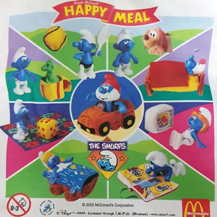 Sale Mcd Happy Meal Smurfs 2002 Eu Complete Set Of 8 Mip